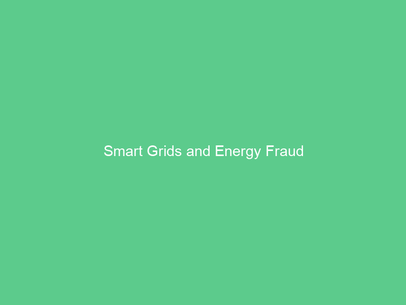 Smart Grids and Energy Fraud