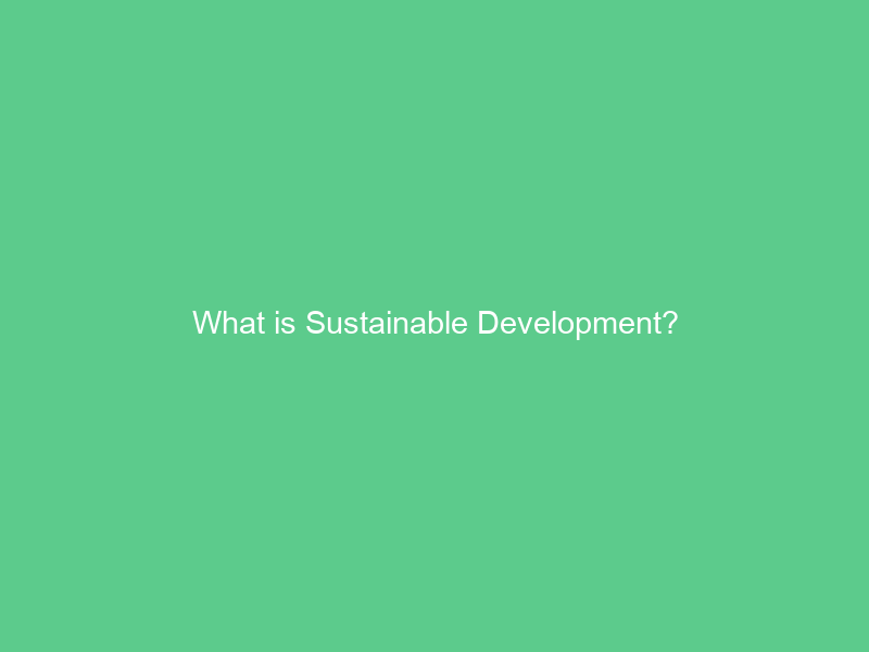 What is Sustainable Development?