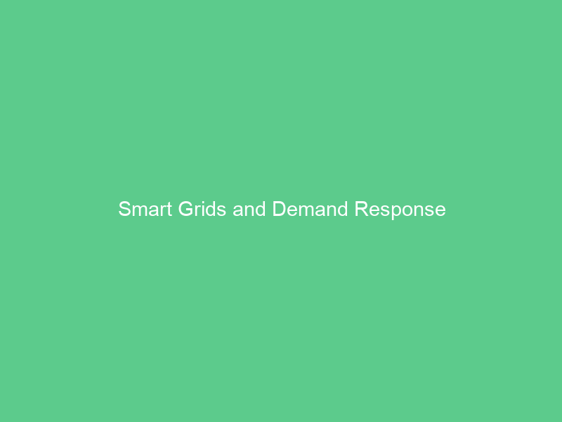 Smart Grids and Demand Response