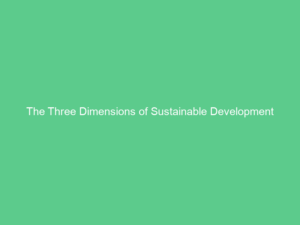 The Three Dimensions of Sustainable Development - Digital Energy Net