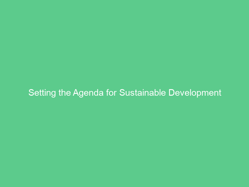 Setting the Agenda for Sustainable Development