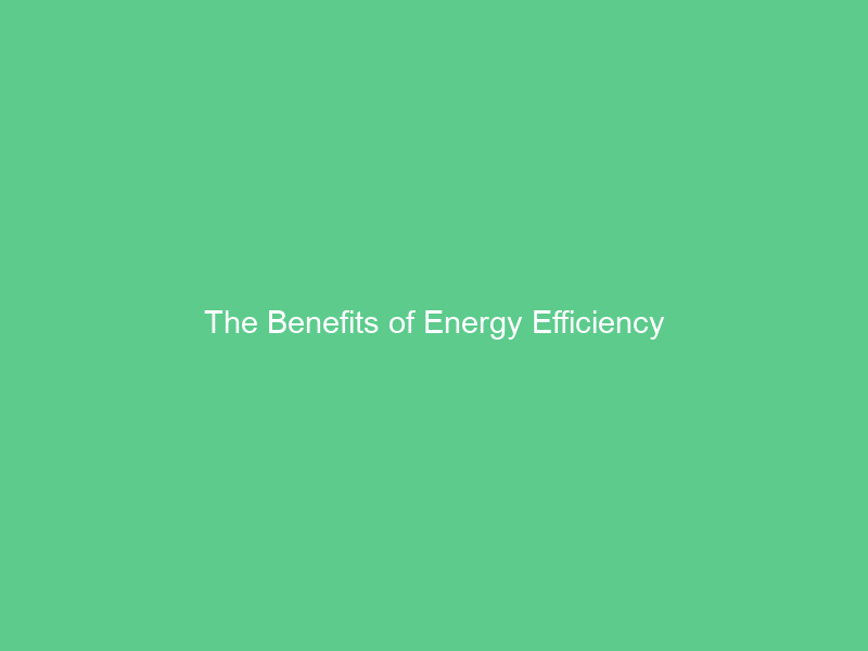 The Benefits of Energy Efficiency