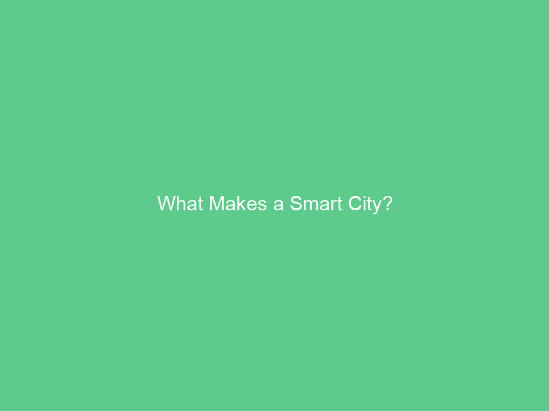 What Makes a Smart City?