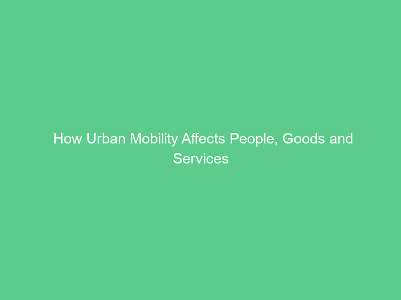 How Urban Mobility Affects People, Goods and Services