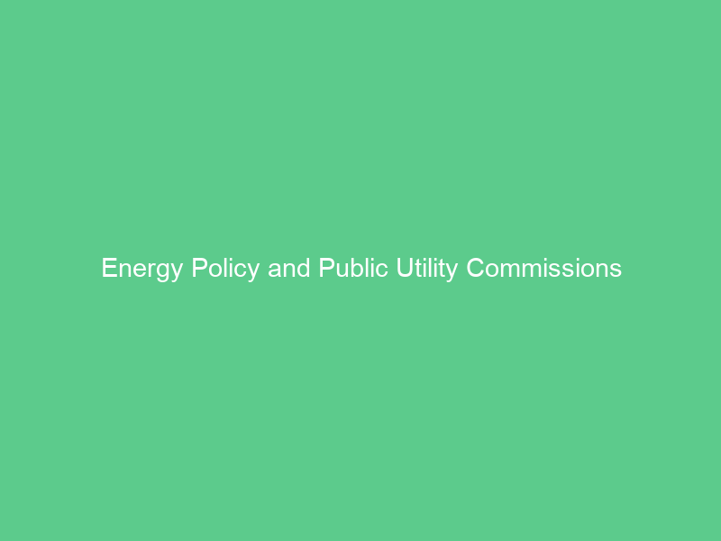 Energy Policy and Public Utility Commissions
